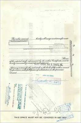 Action of the Great Atlantic & Pacific Tea Company — 100 shares — publisher Morgan Guaranty Trust Company — Back