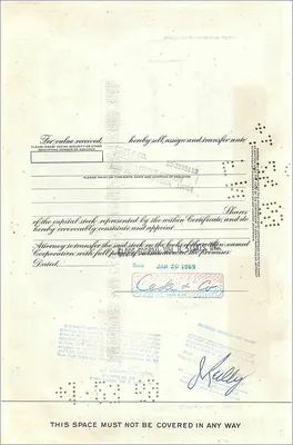 Action de la Great Atlantic & Pacific Tea Company — 100 actions — éditeur Celle & Co. — Verso
