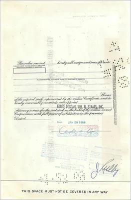 ग्रेट एटलांटिक एंड पैसिफिक टी ए कंपनी के शेयर — 100 शेयर — प्रकाशक मॉर्गन गारंटी ट्रस्ट कंपनी — पीछे