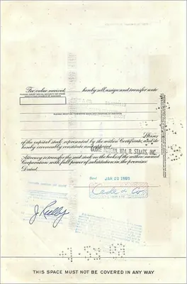 Share of the Great Atlantic & Pacific Tea Company — 100 shares — publisher First National City Bank — Back