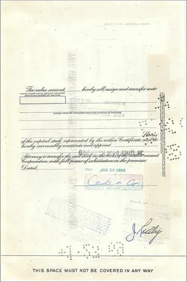 Great Atlantic & Pacific Tea Company'nin Eylemi — 100 Eylem — Editör American Bank Note Company — Arka yüz