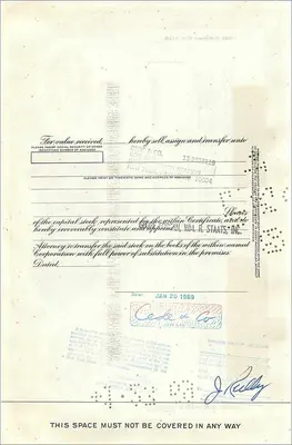 Share of the Great Atlantic & Pacific Tea Company — 100 shares — publisher Morgan Guaranty Trust Company — Back
