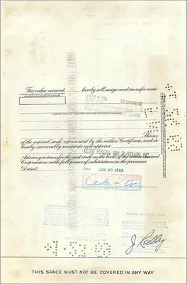 Action of the Great Atlantic & Pacific Tea Company — 100 shares — publisher A&P — Back