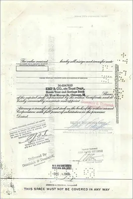 Certificat de 100 actions de la Great Atlantic & Pacific Tea Company — Deltec Securities Corp, n°358946 — Verso