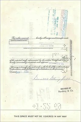 Aandeel van de Great Atlantic & Pacific Tea Company — 100 aandelen — uitgever Morgan Guaranty Trust Company — Achterkant