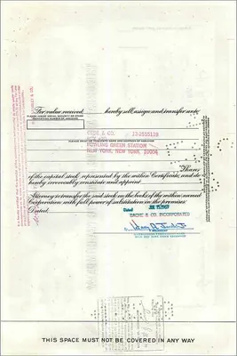 Acción de la Great Atlantic & Pacific Tea Company — 100 acciones — editor Morgan Guaranty Trust Company — Reverso