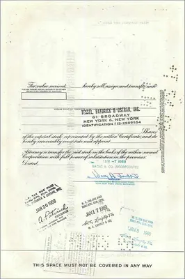 Action de la Great Atlantic & Pacific Tea Company — Bache & Co. — n°363398 — Verso