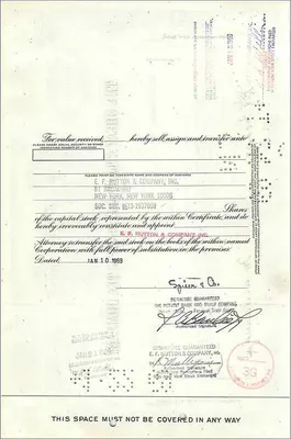 Aandeel van de Great Atlantic & Pacific Tea Company — Spicer & Co — n° 0336832 — Achterkant