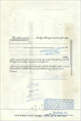 Action of the Great Atlantic & Pacific Tea Company — Goodbody & Co — n° 0526608 — Back