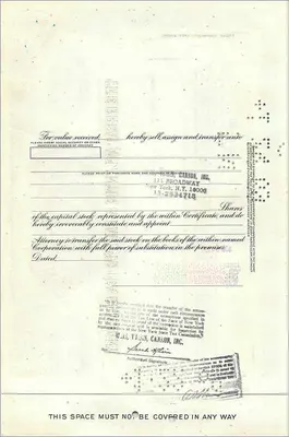 グレート・アトランティック＆パシフィック・ティー・カンパニーの株式証券 — A L Stamm & Co — 番号0475900 — 裏面
