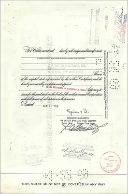 Aandeel van de Great Atlantic & Pacific Tea Company — Spicer & Co. — n° 0229710 — Achterkant
