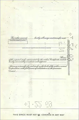Acción de la Great Atlantic & Pacific Tea Company — 5 acciones — First National City Bank — Reverso