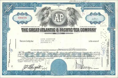 Chứng khoán của Great Atlantic & Pacific Tea Company — David Winderbaum — số 0264731