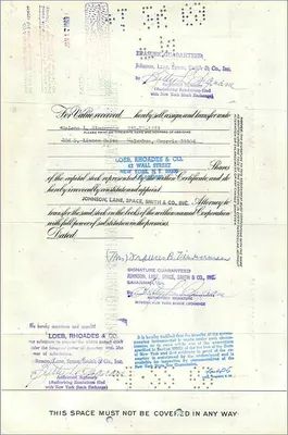 Aandelenbewijs van de Great Atlantic & Pacific Tea Company — Mrs. Frances B. Zimmerman voor Helena L. Zimmerman, minderjarige, volgens de wetten van Georgia — gedateerd 1962 — Achterkant