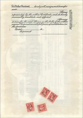Acción de la sociedad John Blair & Company — acción de clase B — editor no visible — Reverso