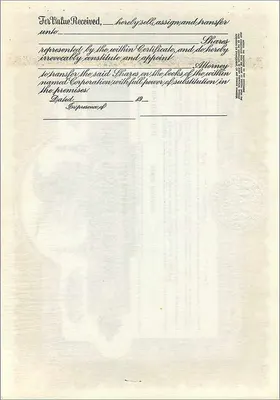 Certificat de parts de la société John Blair & Company — Chicago, Illinois — n° B223 — Verso