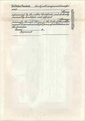 Participación de la empresa John Blair & Company — Delaware — n° B250 — Reverso