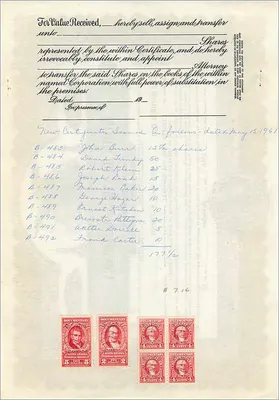 John Blair & Company — Certificado de 35,5 acciones de clase B — Corporación de Delaware — Reverso