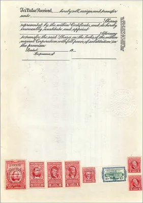 Acción de la sociedad John Blair & Company — acción de clase B — editor Corporation Supply Co. Chicago — Reverso