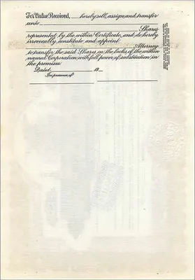 Certificato di azioni della società John Blair & Company — Delaware — n° B285 — Verso