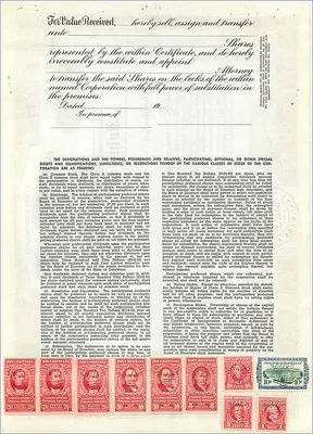 Ação da empresa John Blair & Company — Delaware — n° 4 — Verso