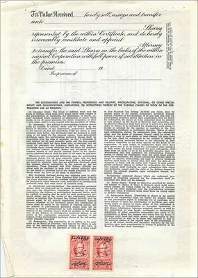 Acción de la sociedad John Blair & Company — acción clase A — editor Dwight S.M. Jackson, Chicago, IL — Reverso