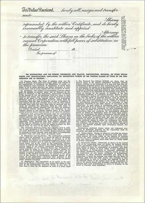 Acción de la sociedad John Blair & Company — Clase A Common Stock — editor Dwight S.M. Jackson, Chicago — Reverso