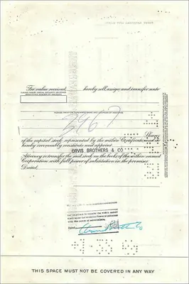 Great Atlantic & Pacific Tea Company 股票 — 100 股 — 发行方 Morgan Guaranty Trust Company — 背面