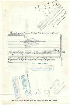 Share of the Great Atlantic & Pacific Tea Company — 100 shares — publisher First National City Bank — Back