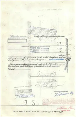 Ação da Great Atlantic & Pacific Tea Company — 100 ações — editor First National City Bank — Verso