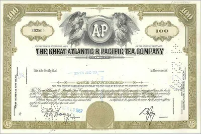 Hành động của Công ty Great Atlantic & Pacific Tea Company — Sopen and Co. — số 302809