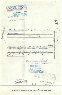 Certificate of shares of the Great Atlantic & Pacific Tea Company — publisher Pershing & Co. and no. 0513810 — Back