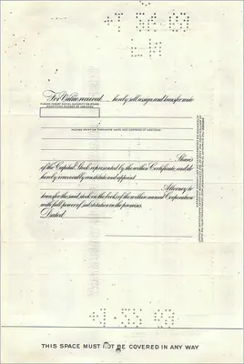 Share Certificate of the Great Atlantic & Pacific Tea Company — Mrs Katherine Keller Bulette — 35 shares — dated 23 December 1963 — Back