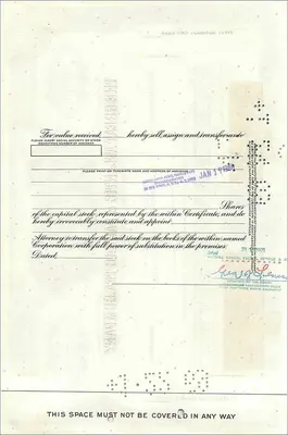 Ação da Great Atlantic & Pacific Tea Company — Merrill Lynch Pierce Fenner & Smith Incorporated — n° 0527869 — Verso