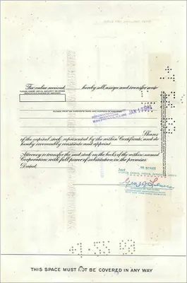 Certificado de ações da Great Atlantic & Pacific Tea Company — Merrill Lynch Pierce Fenner & Smith Incorporated — Verso