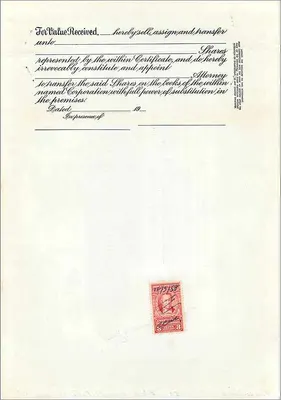 Acción de la sociedad John Blair & Company — acción clase A — editor Corporate Supply Co. Chicago, n° 175 — Reverso
