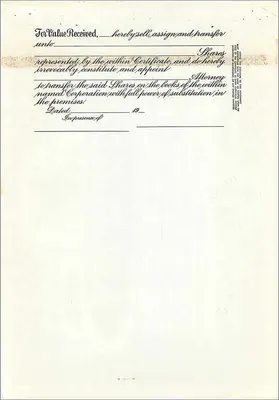 Certificado de acciones de la sociedad John Blair & Company — Delaware — n°38 — Reverso