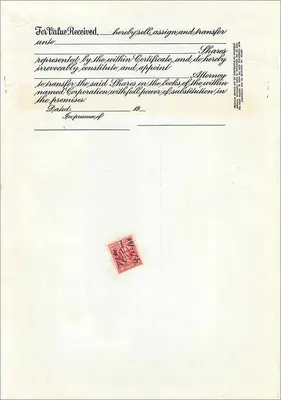 Participación en la sociedad John Blair & Company — Delaware — n° 43 — Reverso