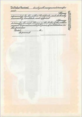 Ação de participação da empresa John Blair & Company — Delaware — n° P 35 — Verso