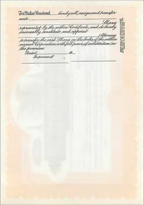 Azionista di John Blair & Company — certificato di preferenza — editore Commercial Supply Co. del Ohio — Verso
