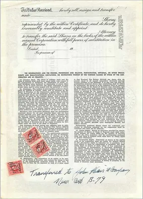 Azione della società John Blair & Company — Azione classe B — editore Dwight & M. H. Jackson, Chicago, IL — Verso