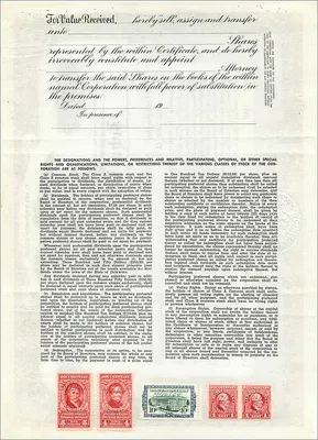 Participación de John Blair & Company — Acción de clase B — N° 28 — editor Dwight & H. M. Jackson, Chicago — Reverso