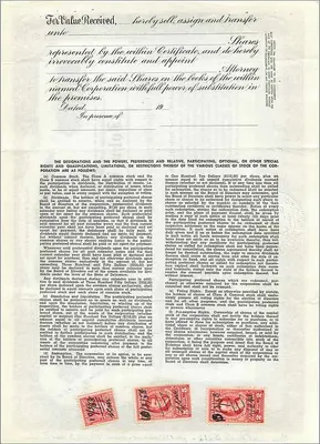 John Blair & Company — Acción de la clase B — N°39 — Editor Dwight & M. H. Jackson, Chicago, IL — Reverso