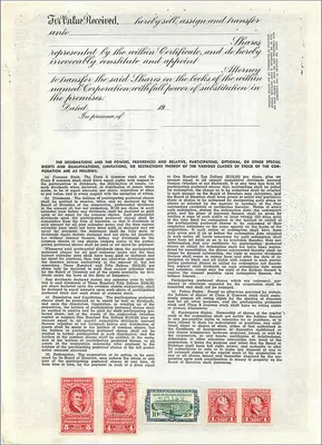 Operación de transferencia de acciones de la sociedad John Blair & Company — editor Dwight & M. H. Jackson, Chicago, IL — Reverso