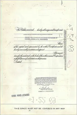 Azione della Great Atlantic & Pacific Tea Company — 1 azione — editore American Bank Note Company — Verso