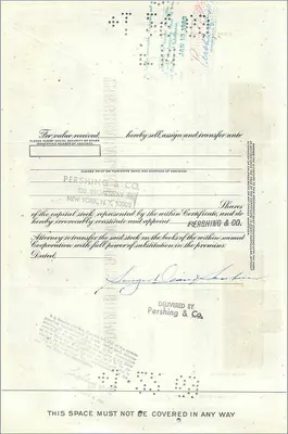 Action of the Great Atlantic & Pacific Tea Company — 50 shares — publisher American Bank Note Company — Back