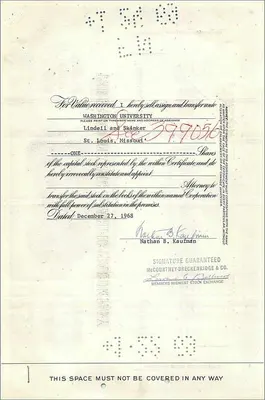 Cổ phần của Công ty Trà Đại Tây Dương & Thái Bình Dương — Nathaniel B. Kaufman — 1 cổ phần — 1961 — Mặt sau
