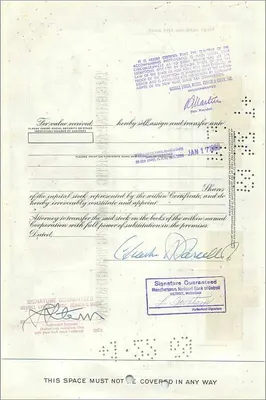 Action of the Great Atlantic & Pacific Tea Company — 50 shares — publisher First National City Bank — Back