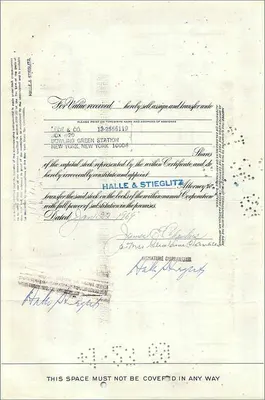 Great Atlantic & Pacific Tea Companyの株式証書および転換書 — 裏面