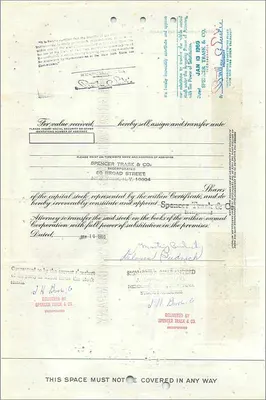 Certificate of the Great Atlantic & Pacific Tea Company — 50 shares — publisher Morgan Guaranty Trust Company — Back